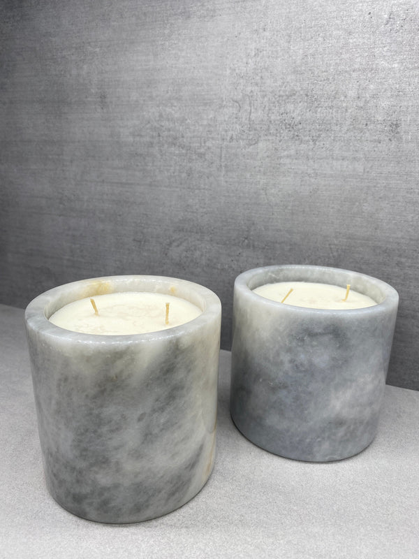 Bougie Marbre Gris
