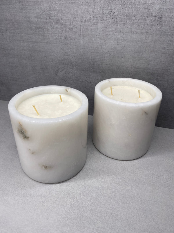 Bougie Marbre Blanc