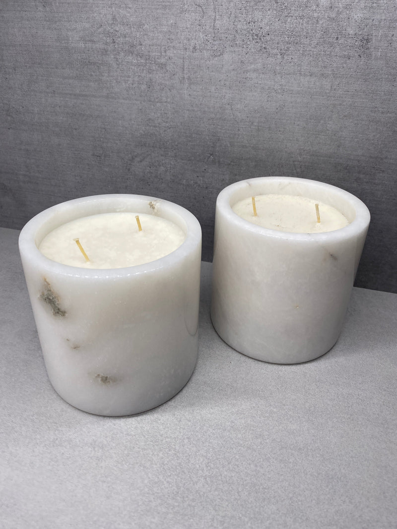 Bougie Marbre Blanc