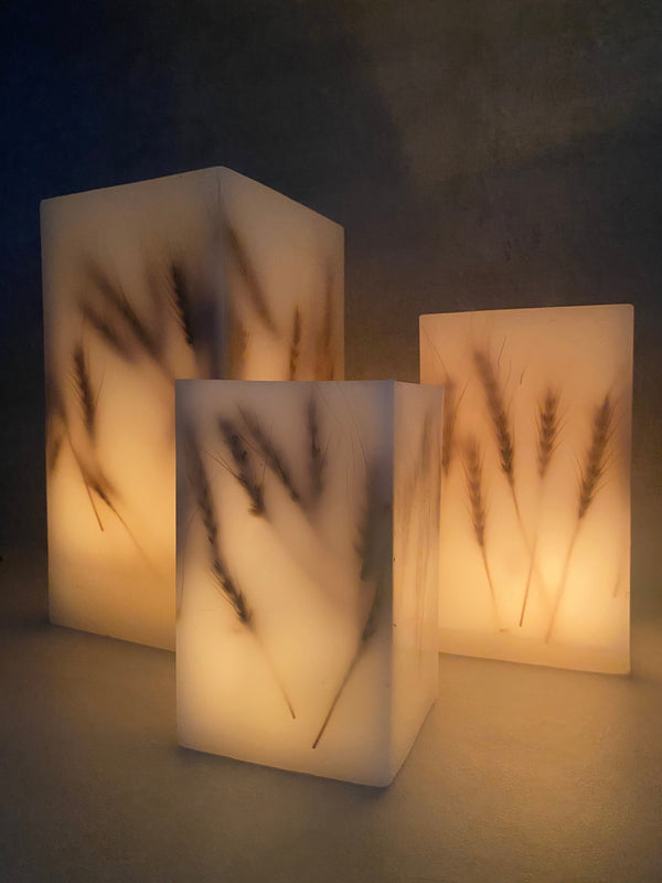 Porte Bougies Blé (Set de 3)