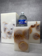 Porte Bougies Orange (Set de 3)