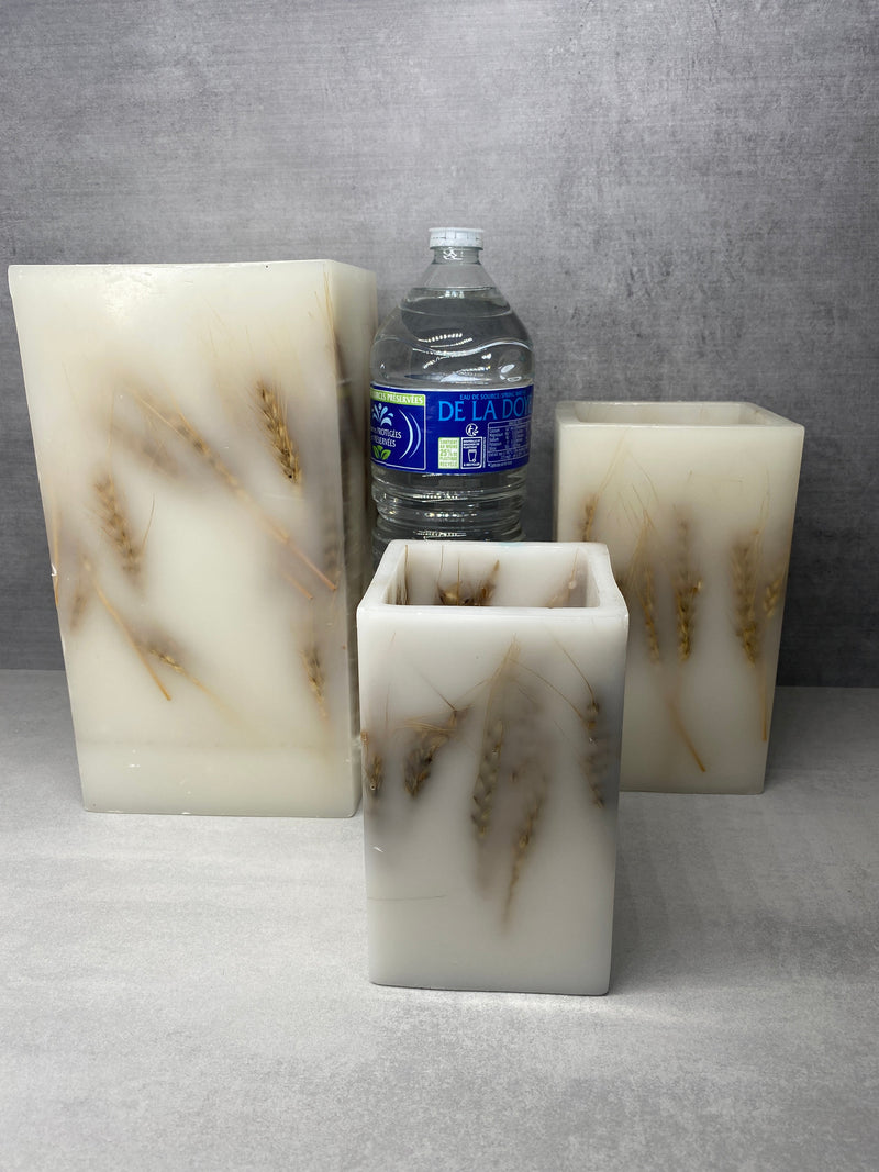 Porte Bougies Blé (Set de 3)